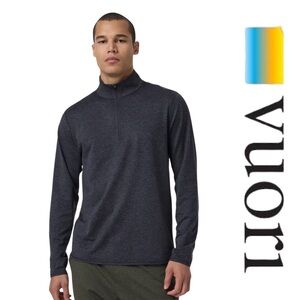 NWT | VUORI | Ponto Half Zip Mock Neck| V2039 | XL | Charcoal Heather